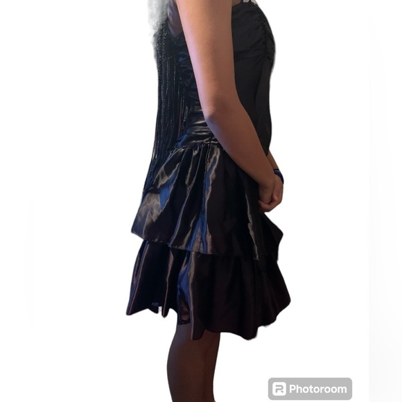Stunning rare one of a kind 80s Vintage Madonna era Gothic ombré prom dress 5/6 - Picture 10 of 11